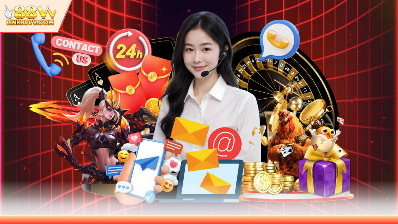 Live chat liên hệ 88VV được tính hợp trực tiếp